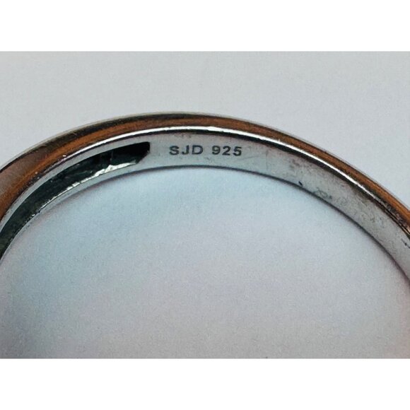 Estate Sterling Silver 925 Solitaire CZ Engagement Ring Size 6, 3.2g Classic - Picture 7 of 9